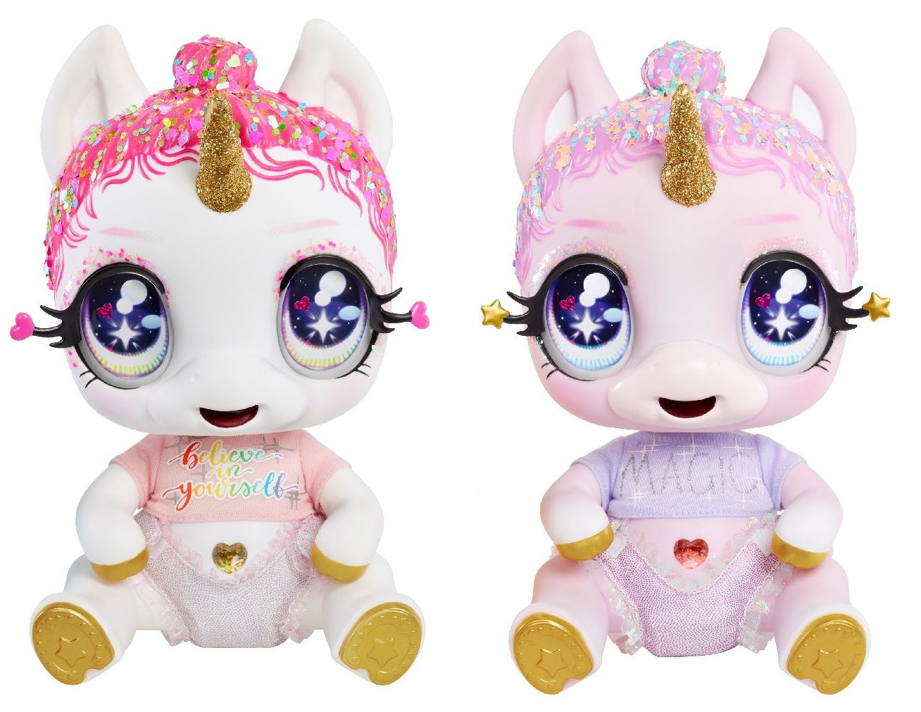 Glitter Babyz Unicorn Doll Lunita Sky & Jewels Daydreamer Babypoppen Voordeelpakket