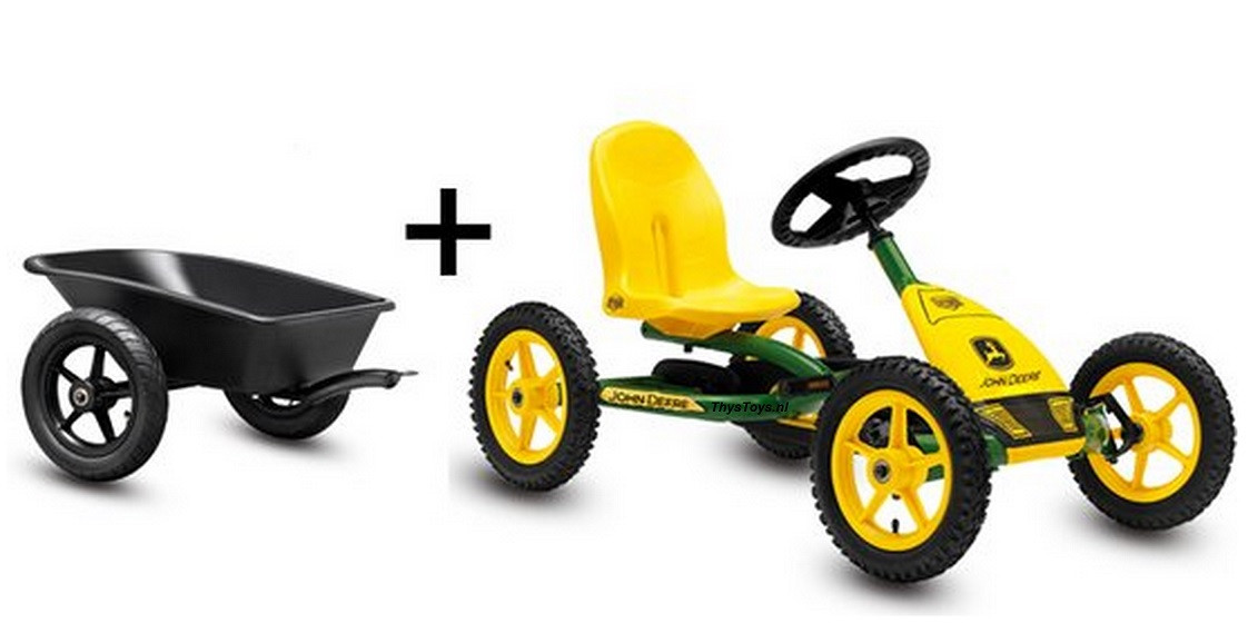 BERG Skelter Buddy - John Deere Junior met Aanhanger en Trekhaak