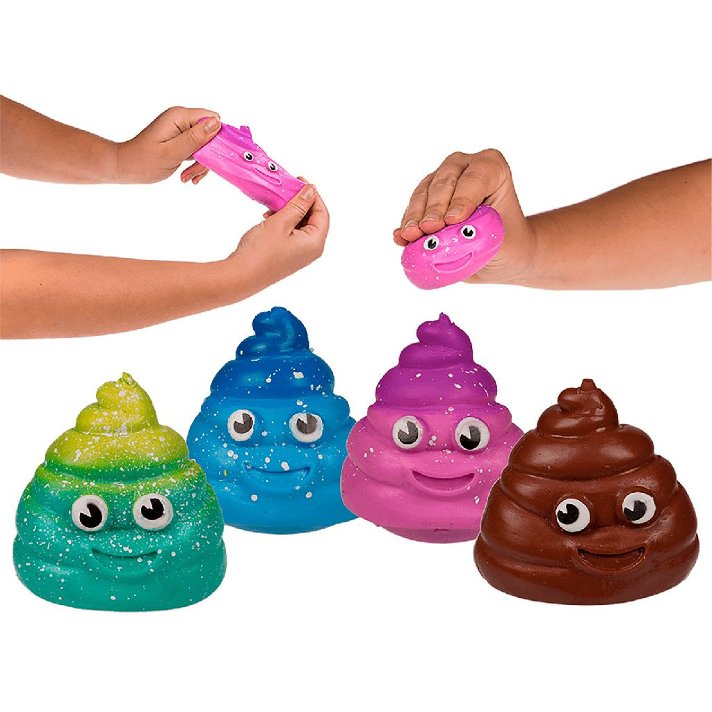 Sticky Squeeze Poo - 6 cm - Prijs per Stuk