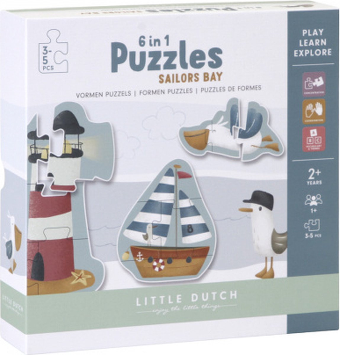 Little Dutch Vormenpuzzels - Puzzel - Sailors Bay