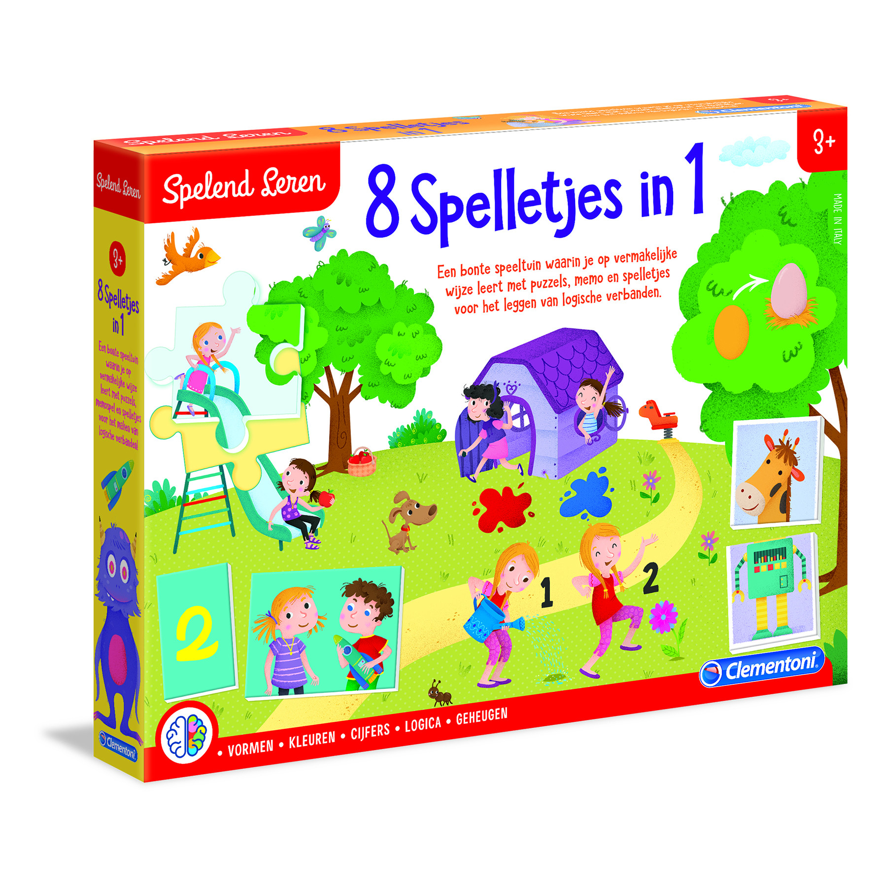 Clementoni Leerspel - 8 Spelletjes In 1 - Educatief spel