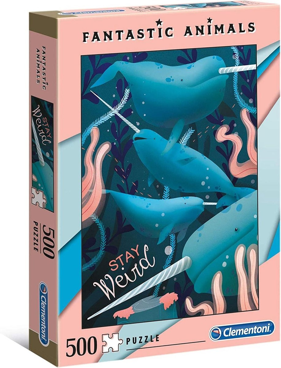 Clementoni Puzzel - Fantastic Animals - Narwal - 500 Stukjes
