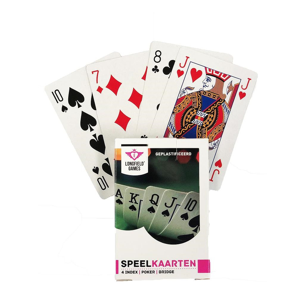 Longfield Speelkaarten - Kaarten - Poker / Bridge - Geplastificeerd - Kaartspel