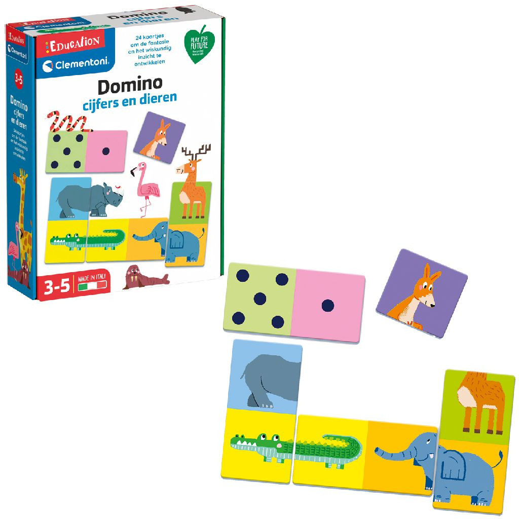 Clementoni Leerspel Dieren Domino