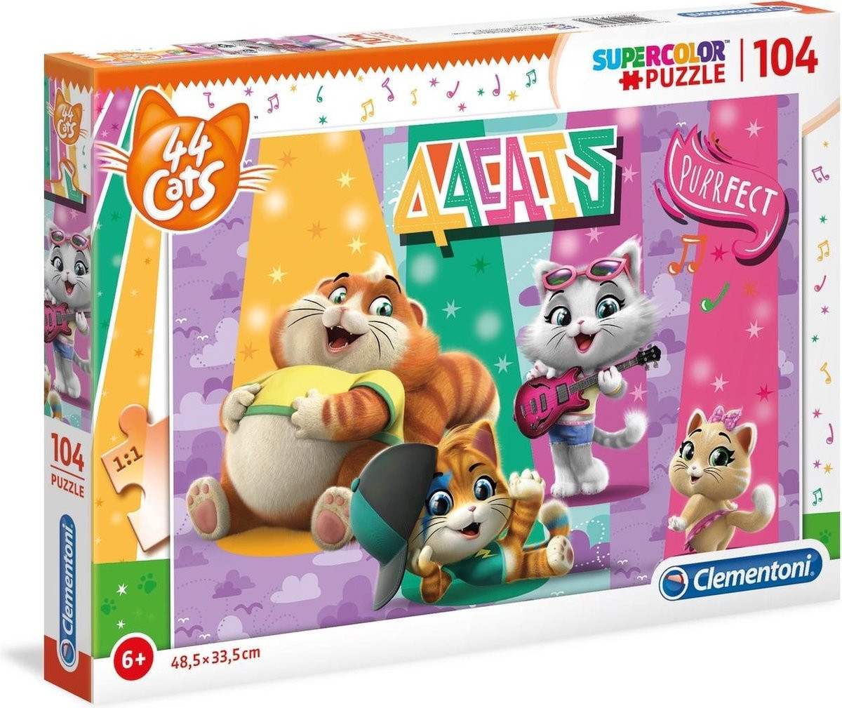 Clementoni Puzzel - 44 Cats - 104 Stukjes

