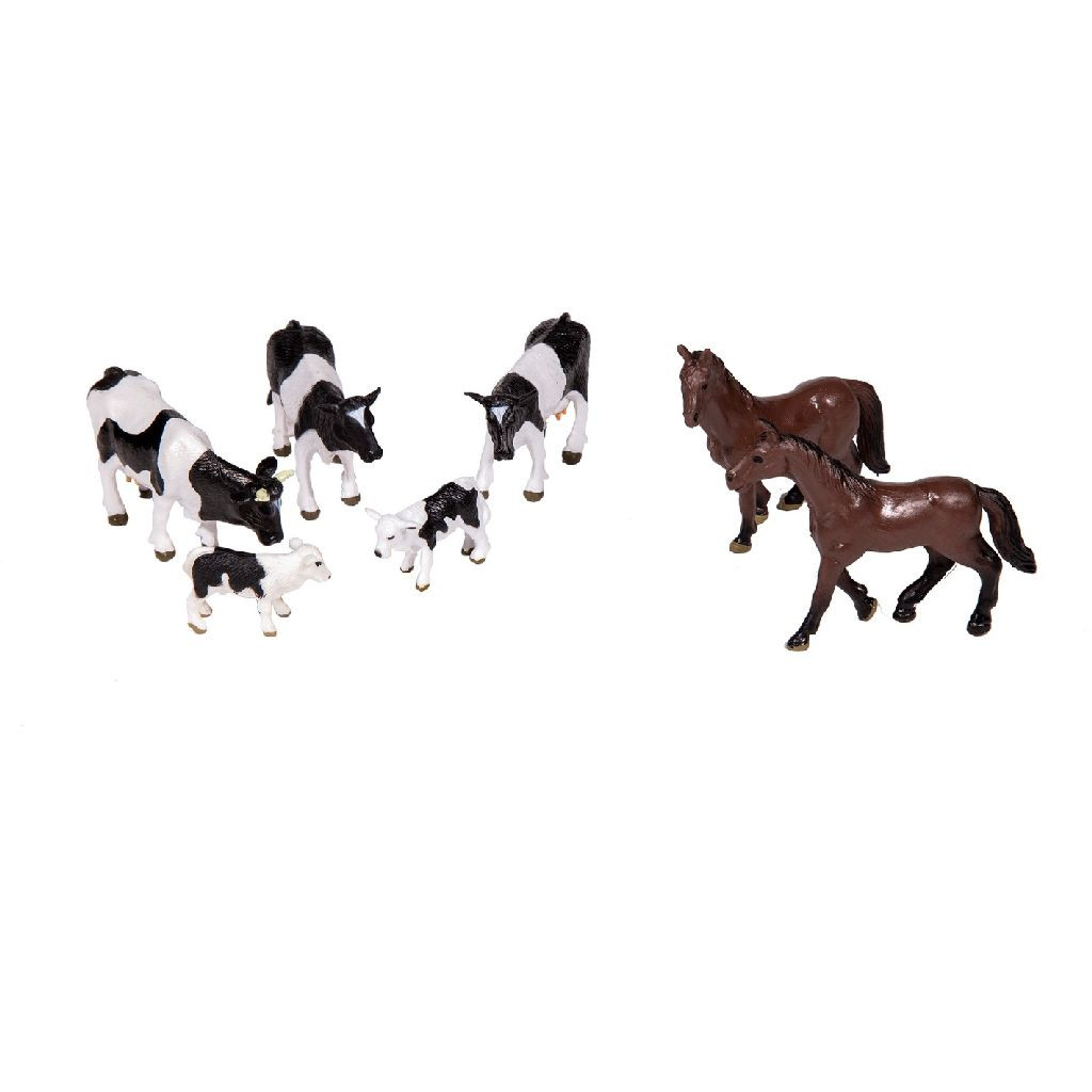 Dutch Farm Line Set Koeien En Paarden 7-Delig