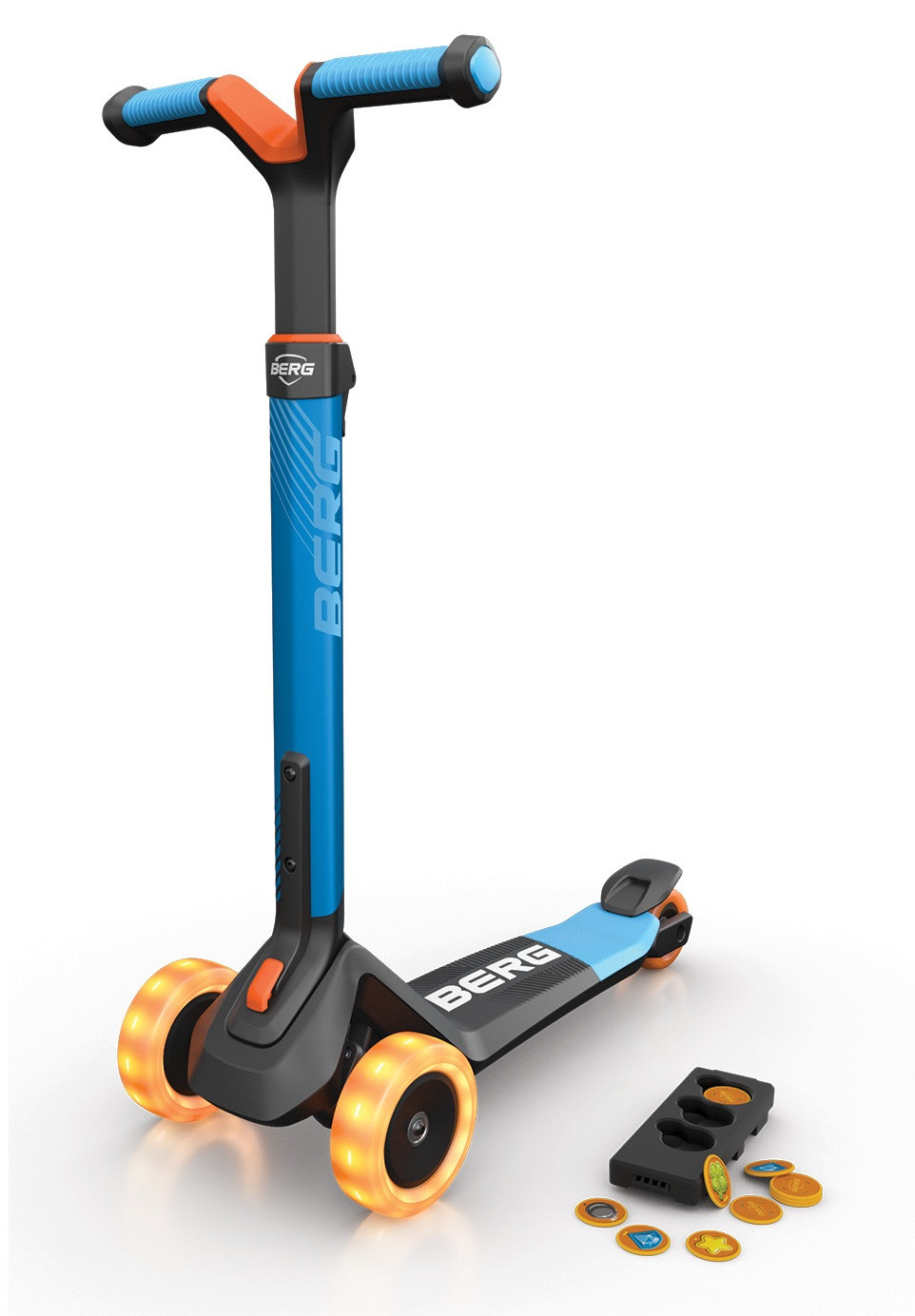 BERG Nexo Kinderstep met Magneet Deck en LED Wielen - Opvouwbaar - Blauw