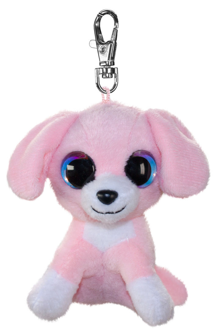 Lumo Stars Knuffeldier Lumo Dog Pinky met clip - Mini - 8,5cm