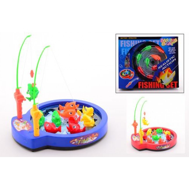 Visspel Deluxe met geluid en 2 werphengels