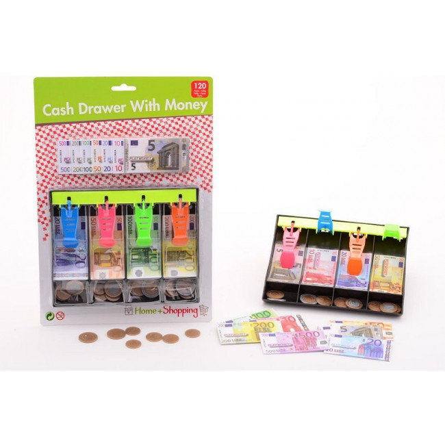 Home and Shopping Euro Speelgeld met kassalade