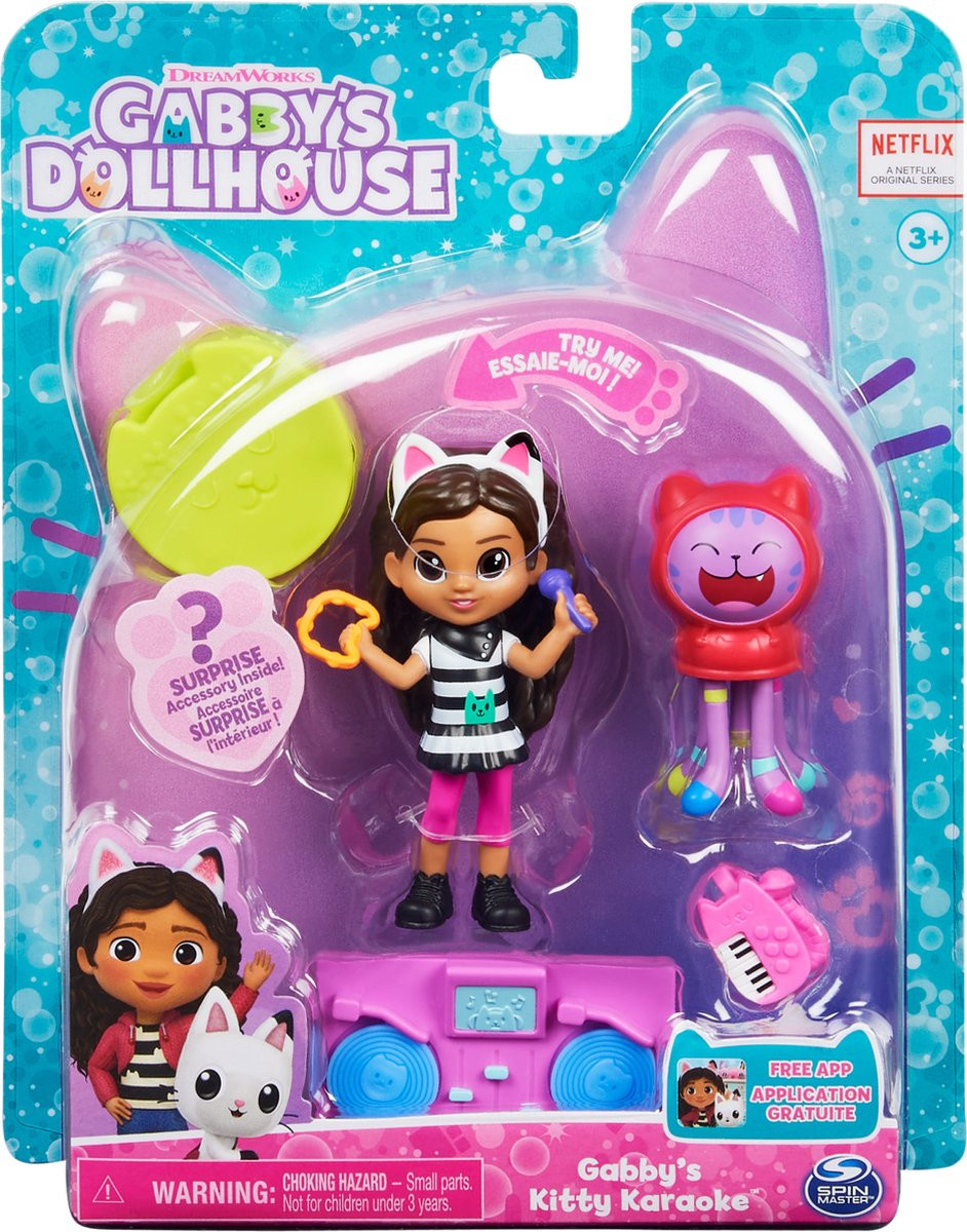 Gabby's Dollhouse Cattivity Pack Kitty Karaoke - Minipop - Speelset - Gabby's Poppenhuis - Karaoke speelfigurenset 
