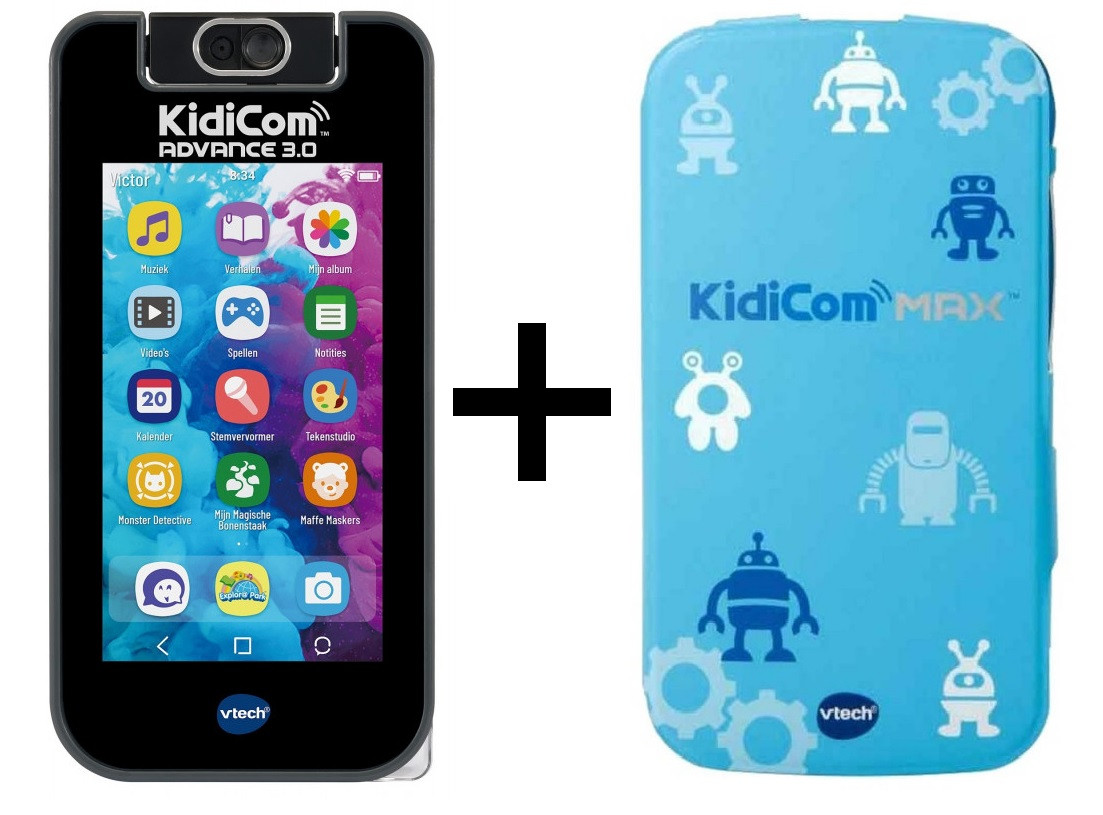 OUD MODEL  VTech - Kidicom Advance 3.0 - Blauw - Kinder Tablet met Beschermhoes - Bundelpakket
