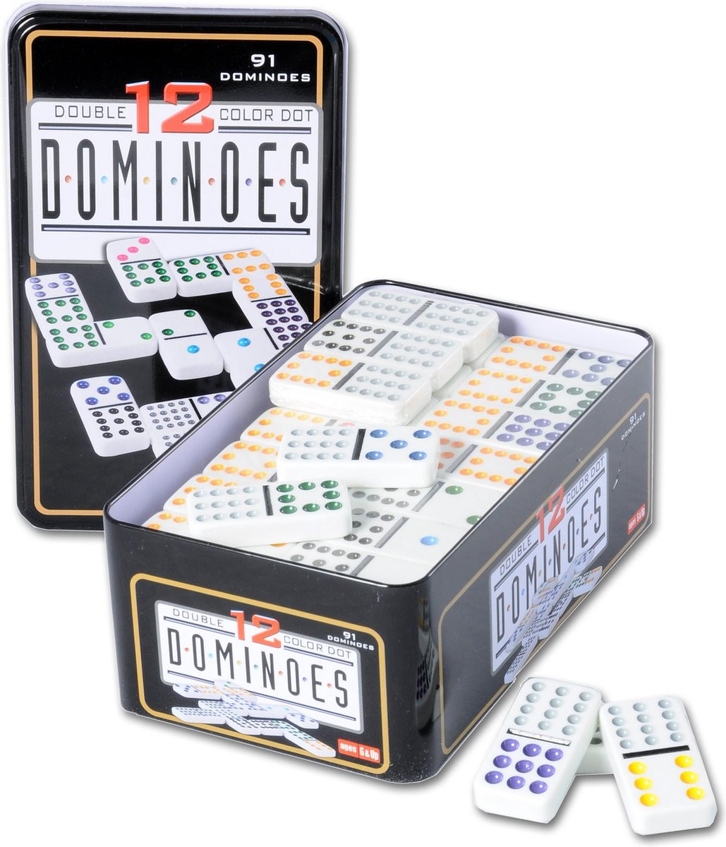 Domino Dubbel 12 - in Blik - 91 Stenen