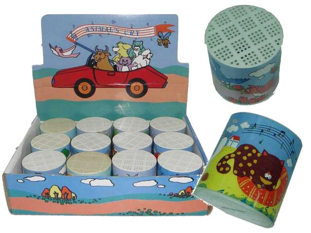 Blikje met Dierengeluid - 6 cm - Prijs per Stuk