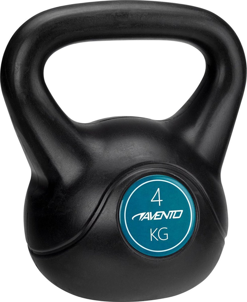 Avento Fitness Kettlebel 4 KG - Zwart