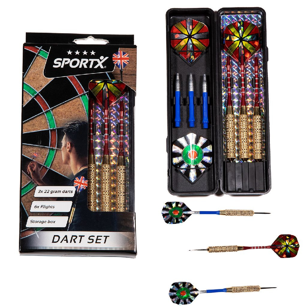 SportX Dart Dartpijlen Deluxe In Case - 22 Gram