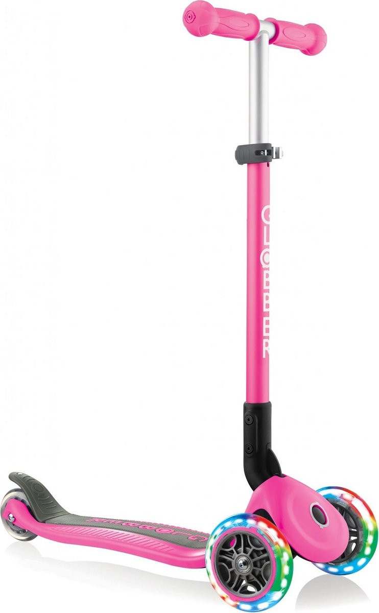 Globber Primo Step - Opvouwbaar - Met Lichtjes - Pastel Roze