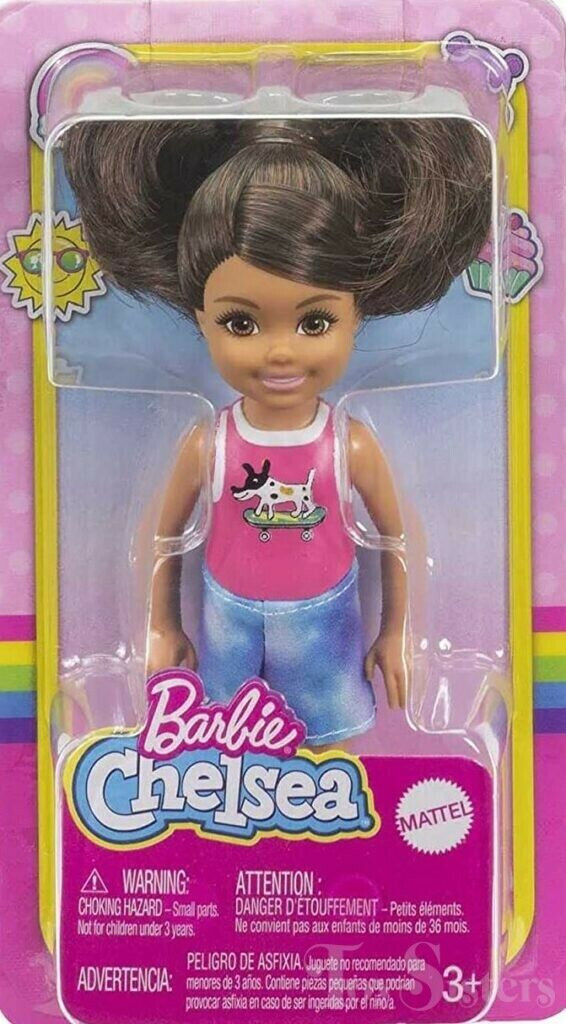 Barbie Pop Chelsea - Meisje met Honden Jurkje - 15 cm - Minipop