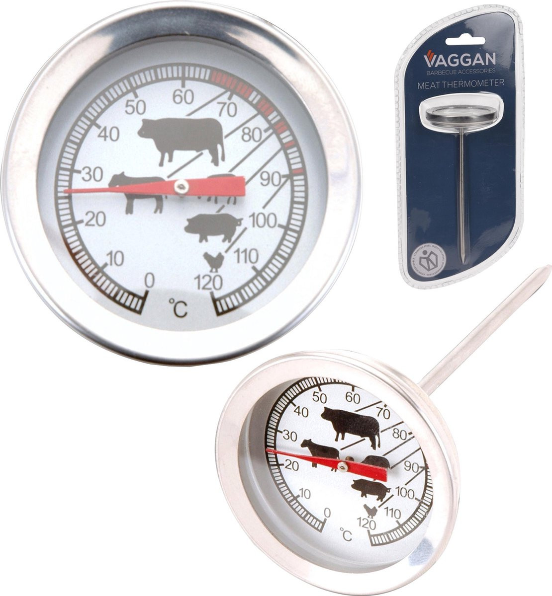 RVS Vlees- en Braadthermometer