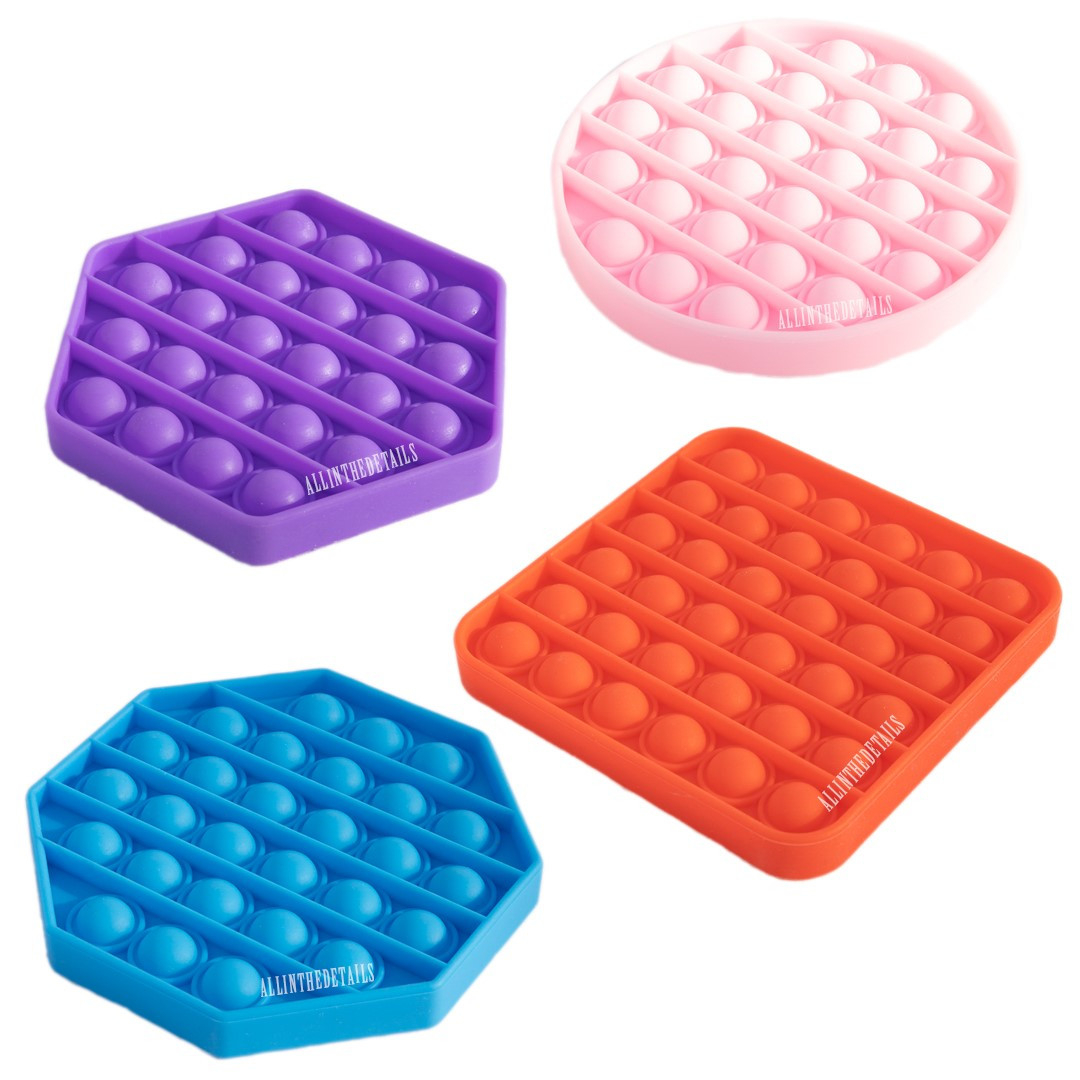 Pop It Fidget Toy Speelgoed – Fidget Toys - 4 stuks – Pop-it – Popit – Bekend van TikTok - Stress Pop'n play - Pakket C