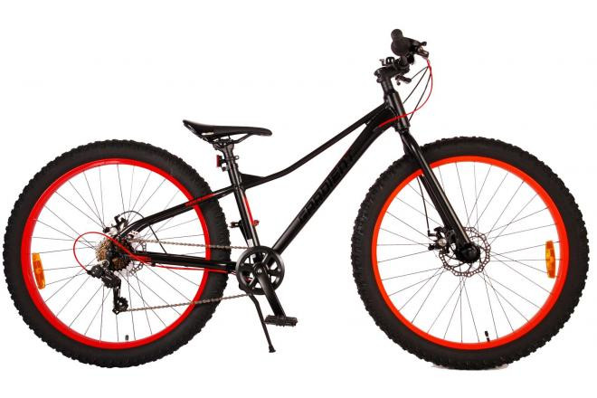 Volare Gradient - Kinderfiets - 26 inch - 7 Versnellingen - Ultra Light - Mat Zwart Oranje