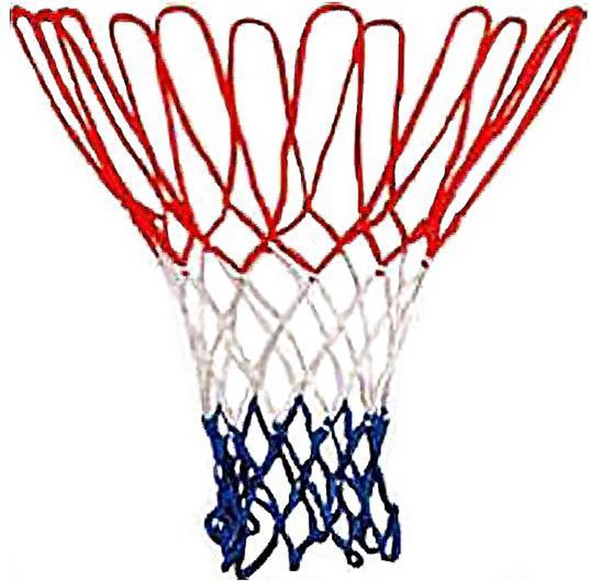 Basketbalnet Rood / Wit / Blauw