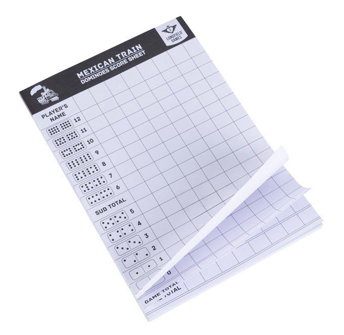 Domino Mexican Train Scoreblok - 100 Vel