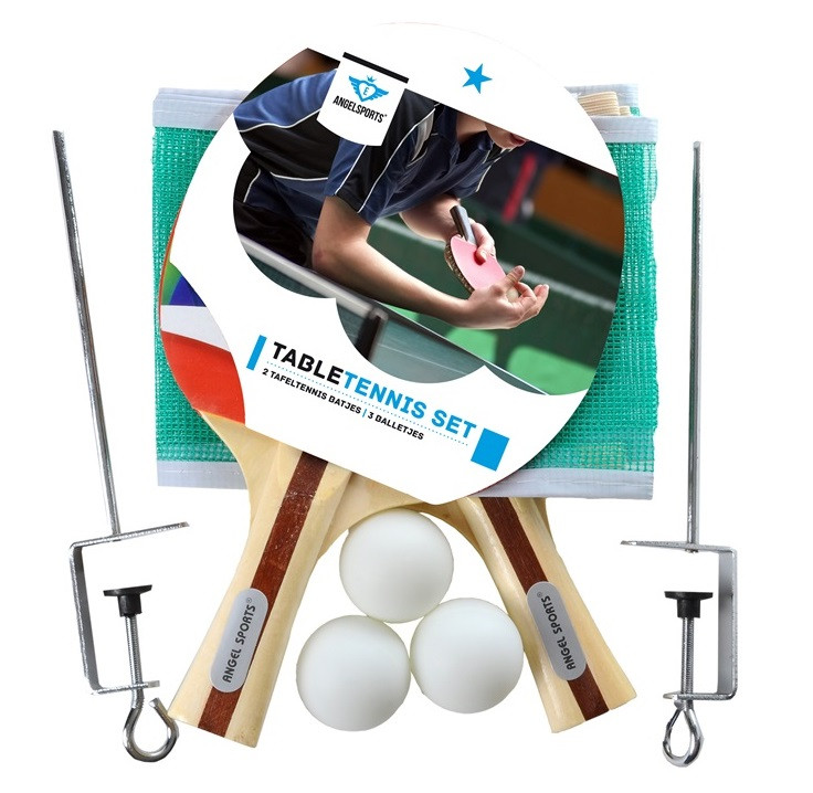 Tafeltennis Set (1 Ster) - met 2 Bats, Net en Ballen