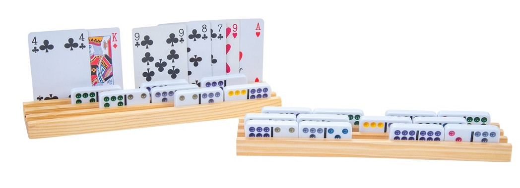 Domino en Kaarthouder - 26 x 6 cm - 4 Stuks