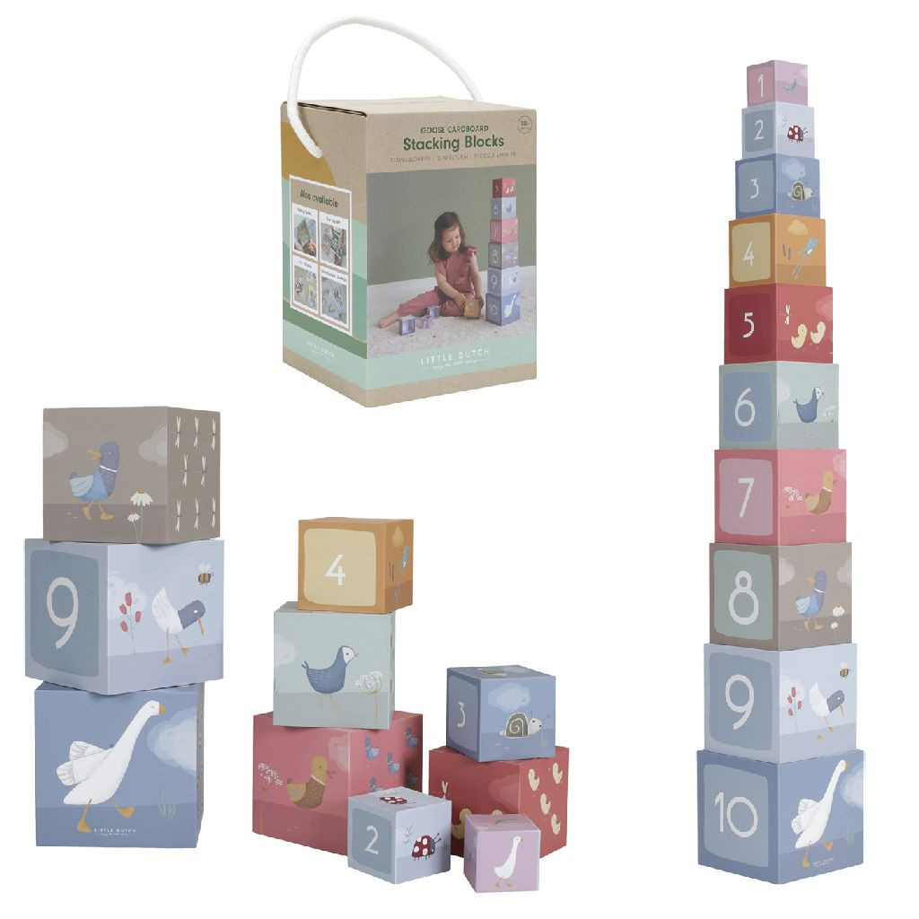 Little Dutch Stapeltoren Little Goose - Blokkentoren - 10 Blokken