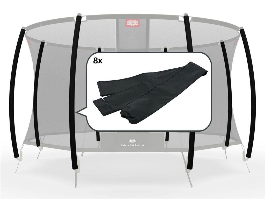 BERG Trampoline Veiligheidsnet - Safety Net T-Series - Paalhoezen - 8 Stuks