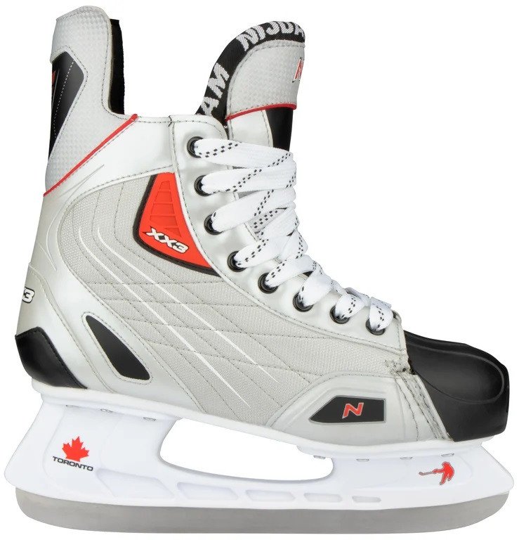 Nijdam IJshockeyschaats Polyester Deluxe - Maple Master - Wit - Maat 46