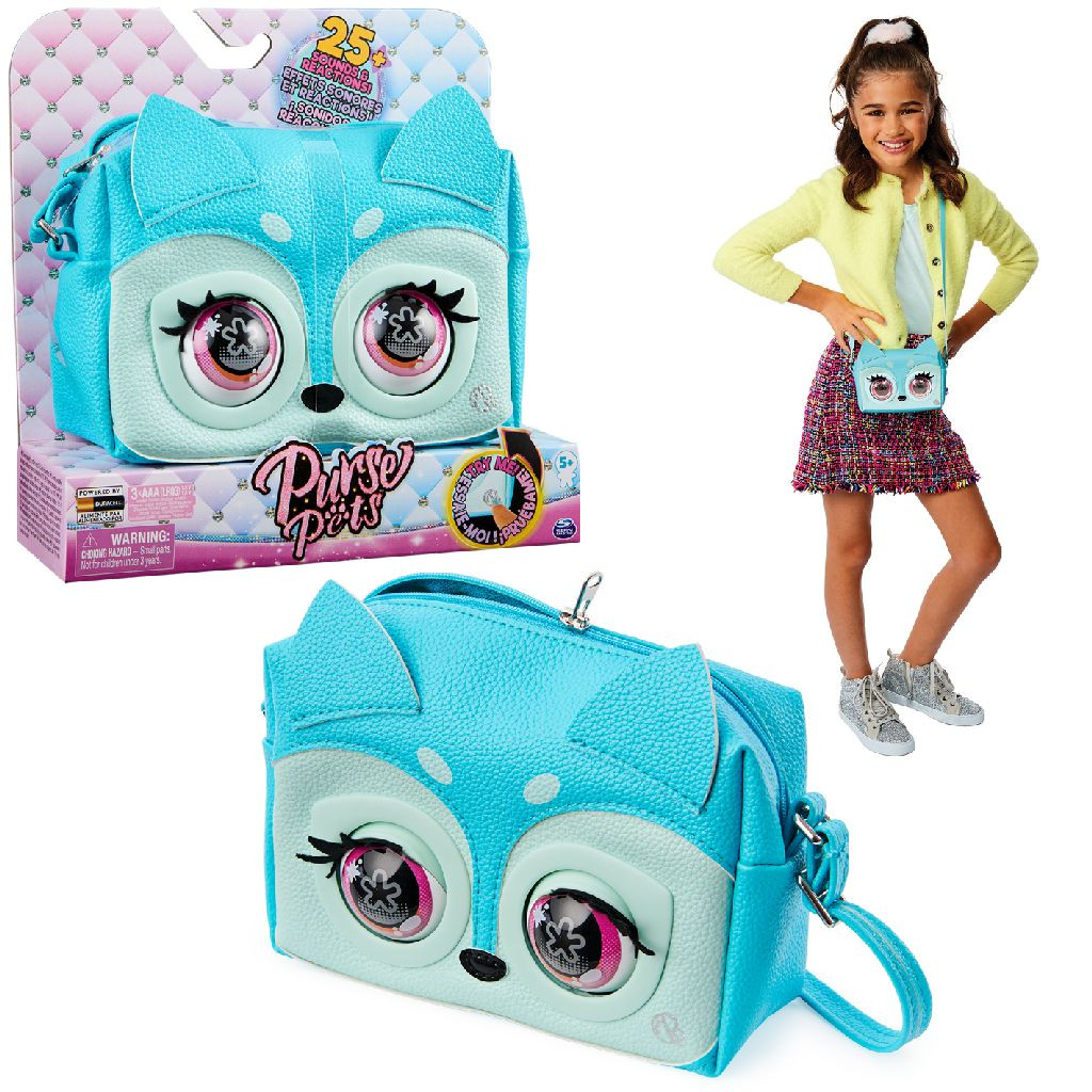 Purse Pets Handtas Fierce Fox - Vos - Blauw