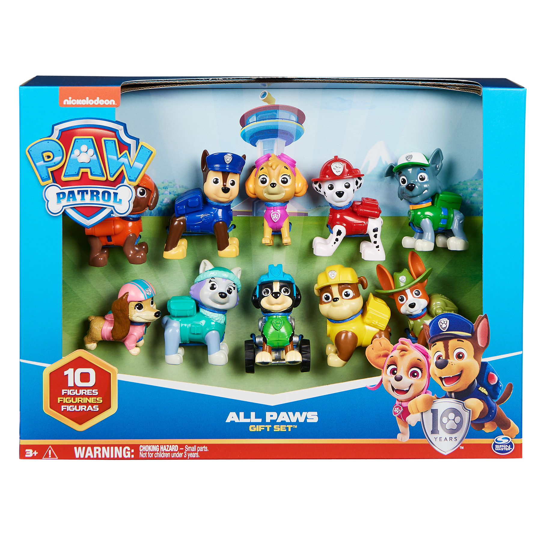 Paw Patrol Alle poten aan Dek - 10 Figuren - Cadeauset