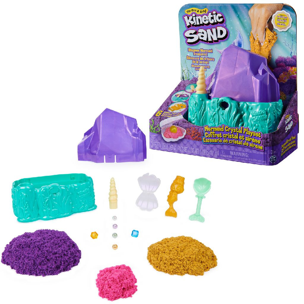 Kinetic Sand Mermaid Crystal Set - Speelzand