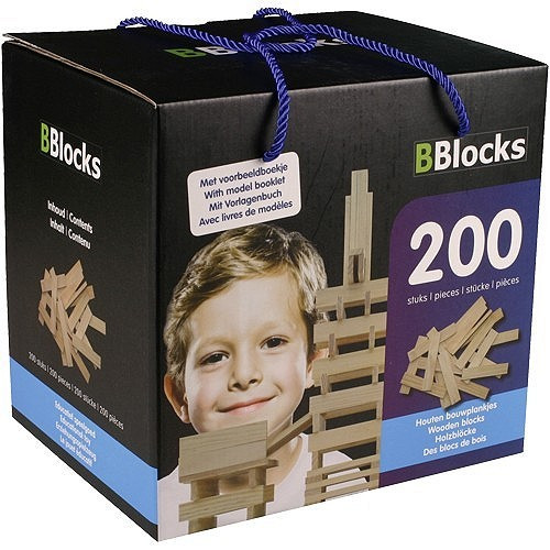 Bblocks Bouwplankjes - 200 stuks - Blank