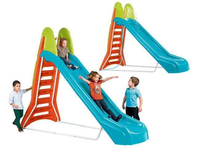 Feber Glijbaan Mega met Wateraansluiting - 300 x 120 x 220 cm - Multikleur