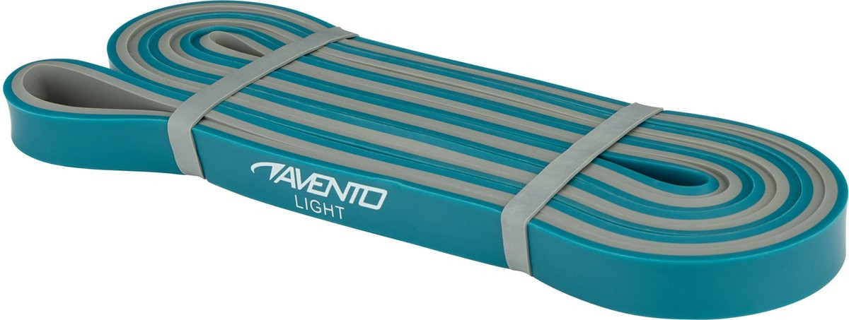 Avento Fitness Powerband - Latex - Light - Grijs / Blauw 